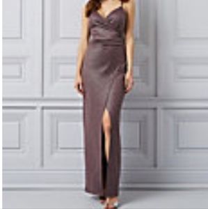 NWT Le Chateau Purple Sparkle Knit Gown XXL stretch